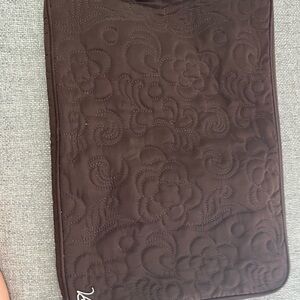 Vera Bradley Brown Quilted Laptop Bag